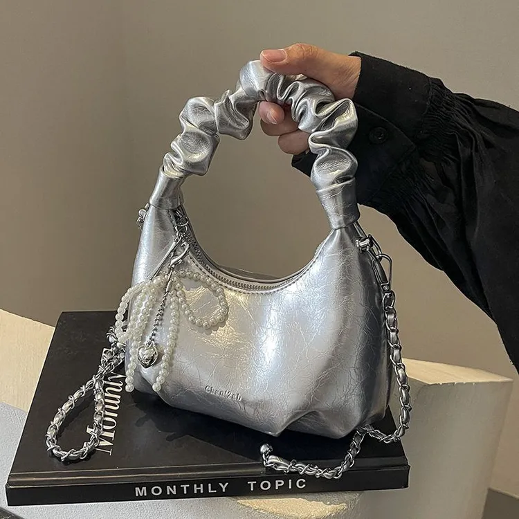 韩版软皮手提这周云朵包女2025新款洋气质感斜挎百搭女包单肩包