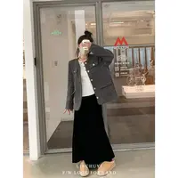 西西  [优雅半裙] 高级感显瘦金丝绒A字半身裙