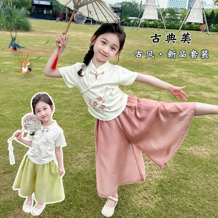 20252025年新款套装夏季女童中小童小女孩时髦