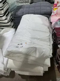 《厚广家》3楼200×230白色全棉高支棉羽丝绒厚被子 发1张 发黄