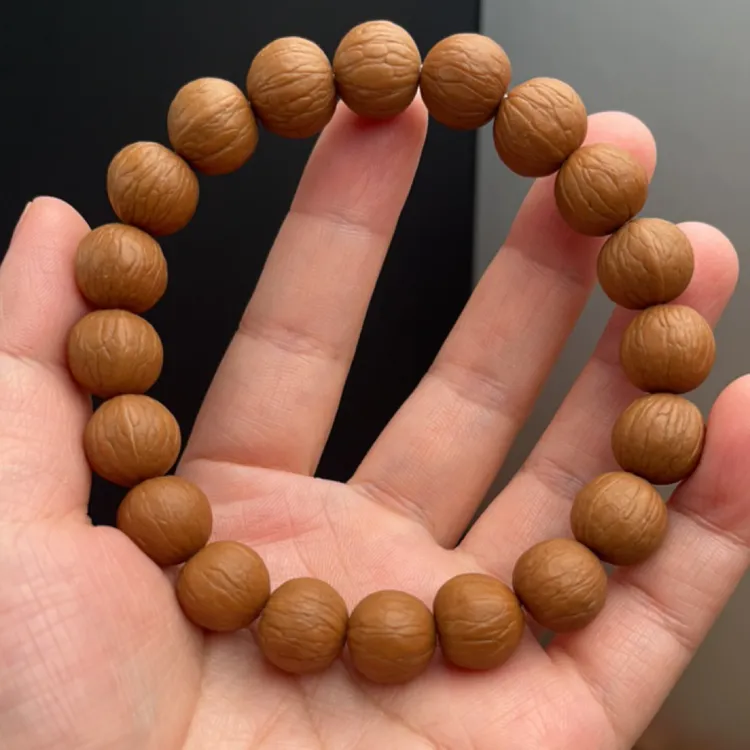 原皮聚宝盆11-16猴头文玩菩提手串 老树籽