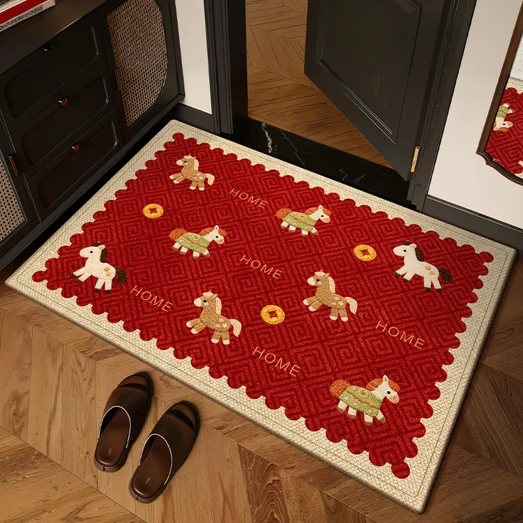 马年入户门地垫2026新款家用防滑门垫玄关门口耐脏脚垫子进门地毯