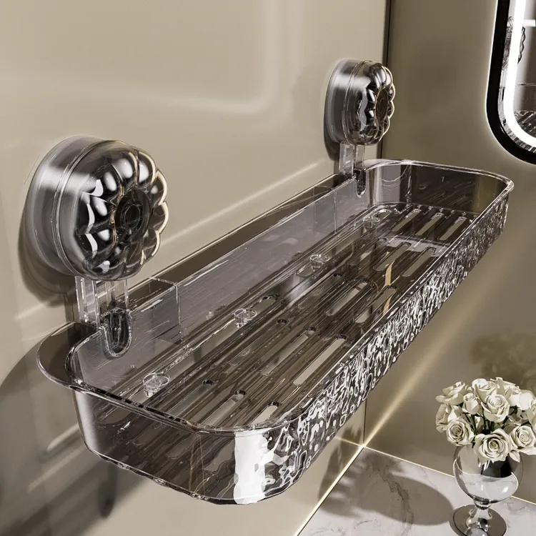 吸盘置物架免打孔壁挂式卫生间浴室洗澡洗手间洗漱台厨房收纳盒子