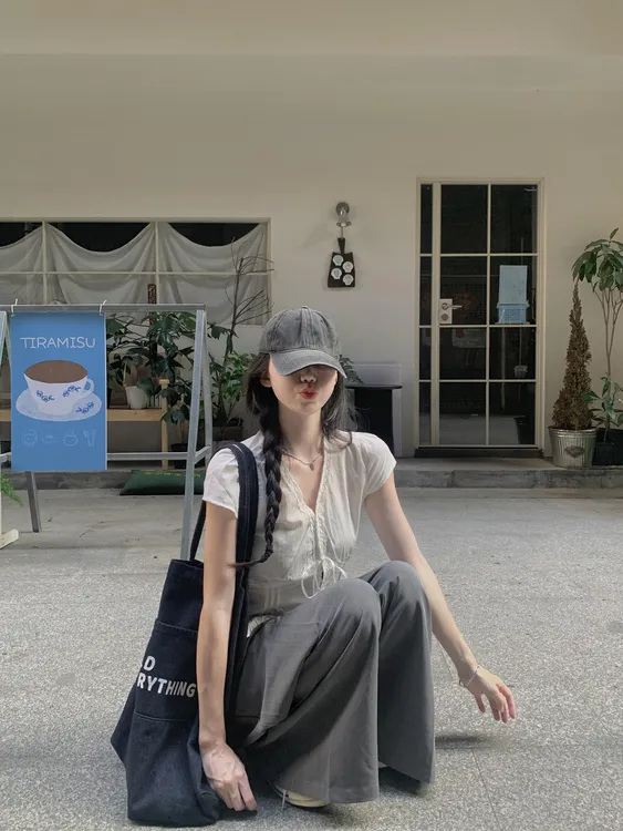 夏季新款纯欲慵懒风女装韩系蕾丝花边白色短袖衬衫宽松拖地裤套装