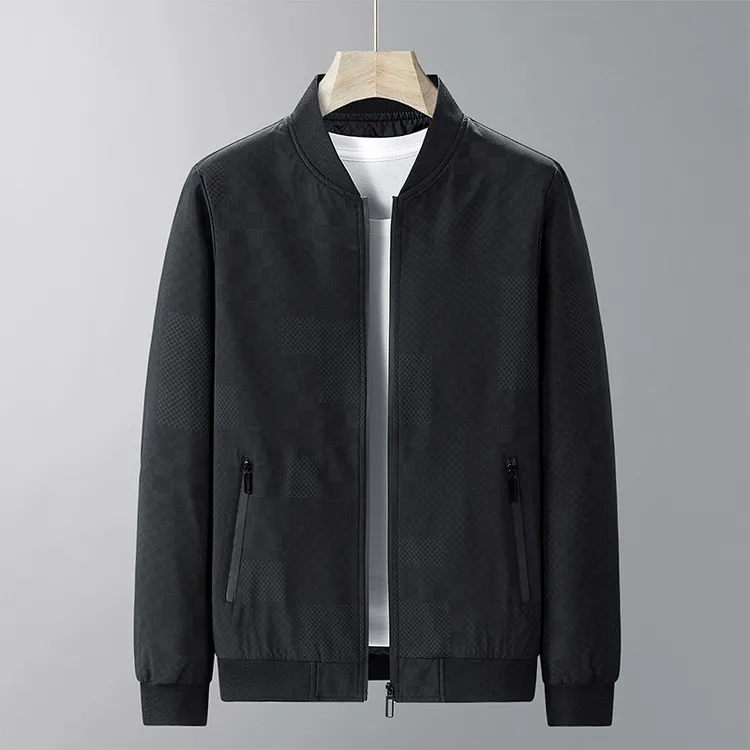 泰维肯戈中年男士新款印花夹克男士春秋季运动休闲棒球服男装外套