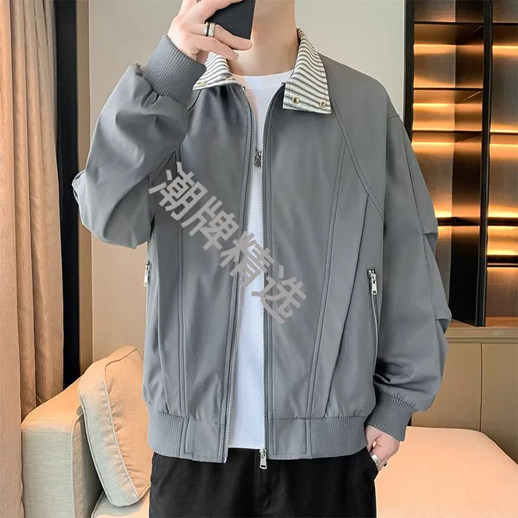 QD-JK901秋季新款百搭夹克秋装潮流ins休闲外套QD-JK901三色M-3XL