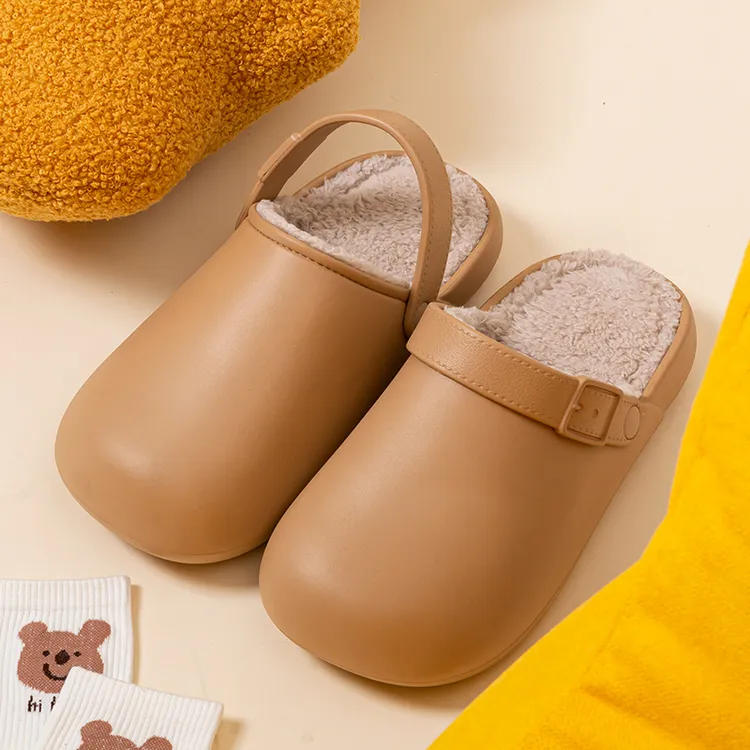 QUEEY HOME®2025秋冬新款爆款女款居家休闲保暖勃肯棉拖防水棉拖 
