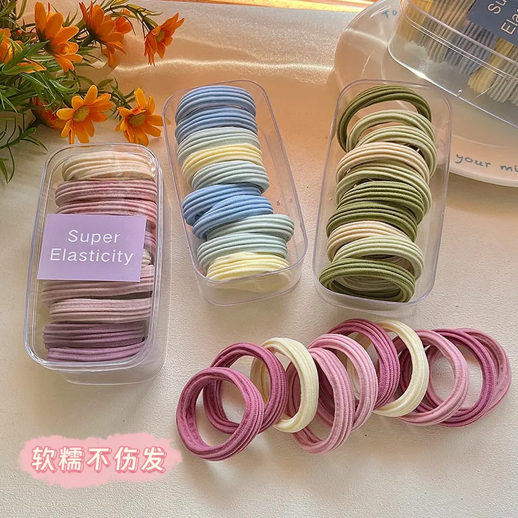 软糯不伤发无缝发绳发圈高弹力耐用扎高马尾皮筋少女可爱ins头绳