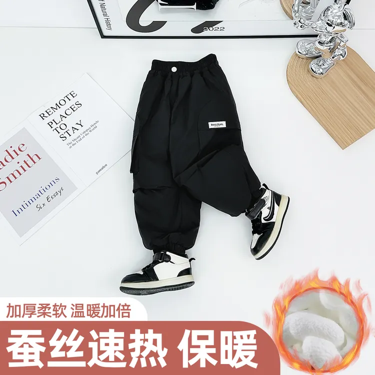 儿童棉裤男童裤子加厚2025新款秋冬装 BQ251082Y 悠悠童话童装