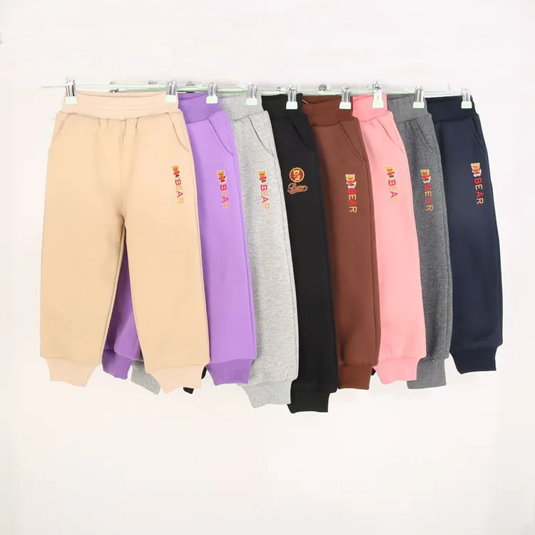 儿童秋冬一体绒带内衬双层卫裤男女童一体绒加纯棉秋裤的双层卫裤