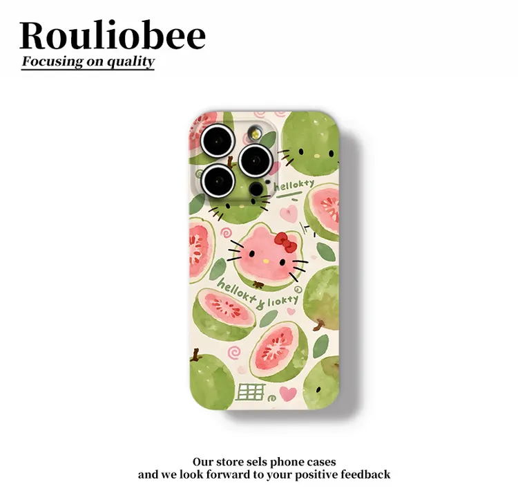 番石榴Kitty适用苹果17手机壳iPhone16华为p50oppo小米14vivo菲林