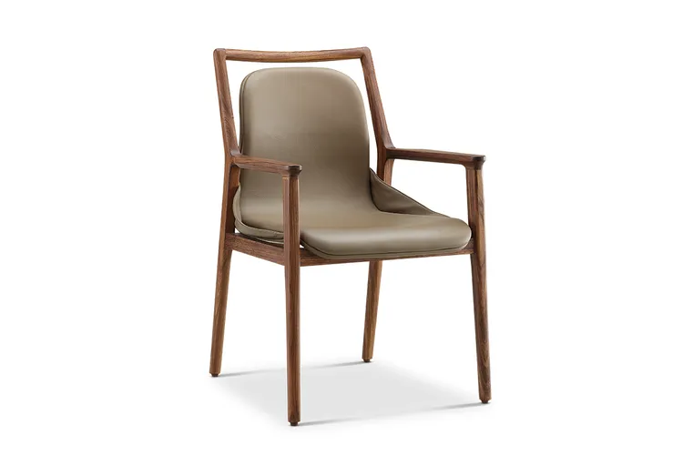 楷模瓦恩书椅胡桃木螳螂椅北欧简约轻奢设计家用时尚扶手网红床