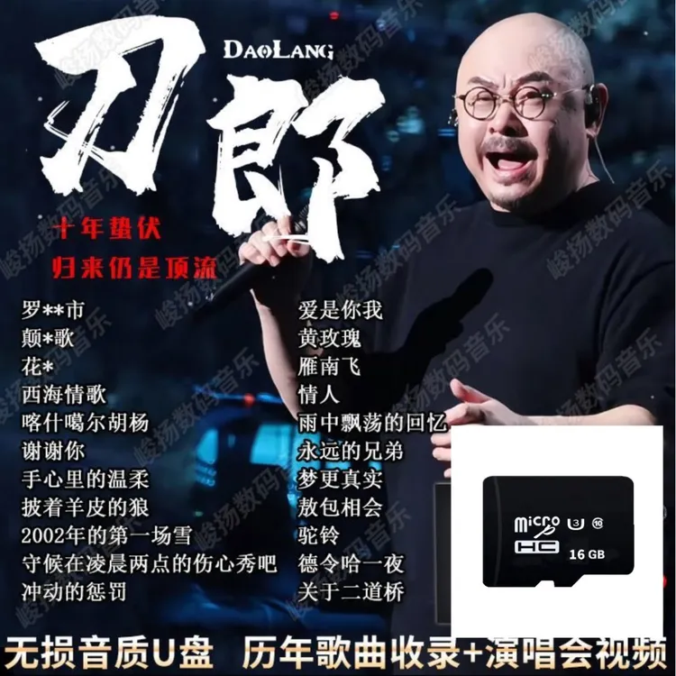 车载SD卡精选刀郎专辑经典老歌网络爆火罗刹海市TF音乐内存卡