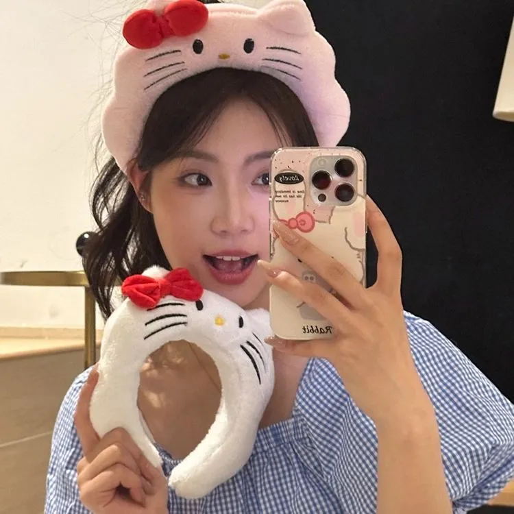 可爱毛绒猫咪发箍女洗脸化妆压发头箍甜美少女高颅顶ins头饰
