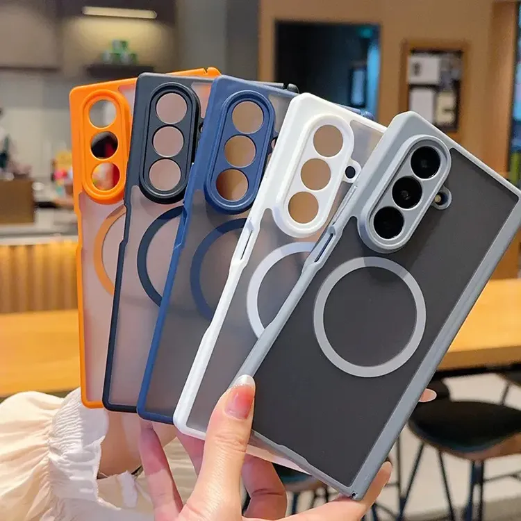 适用三星Zfold7手机壳磁吸软壳W24双边全包中轴加高折叠保护Fold6