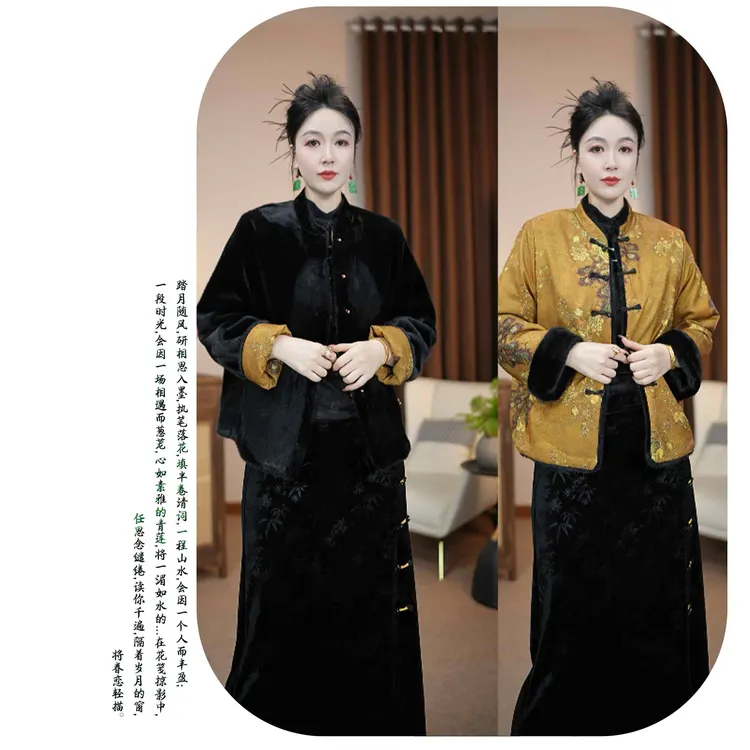  [1665]秋冬款双面双穿新款上新洋气时尚加厚皮毛一体外套