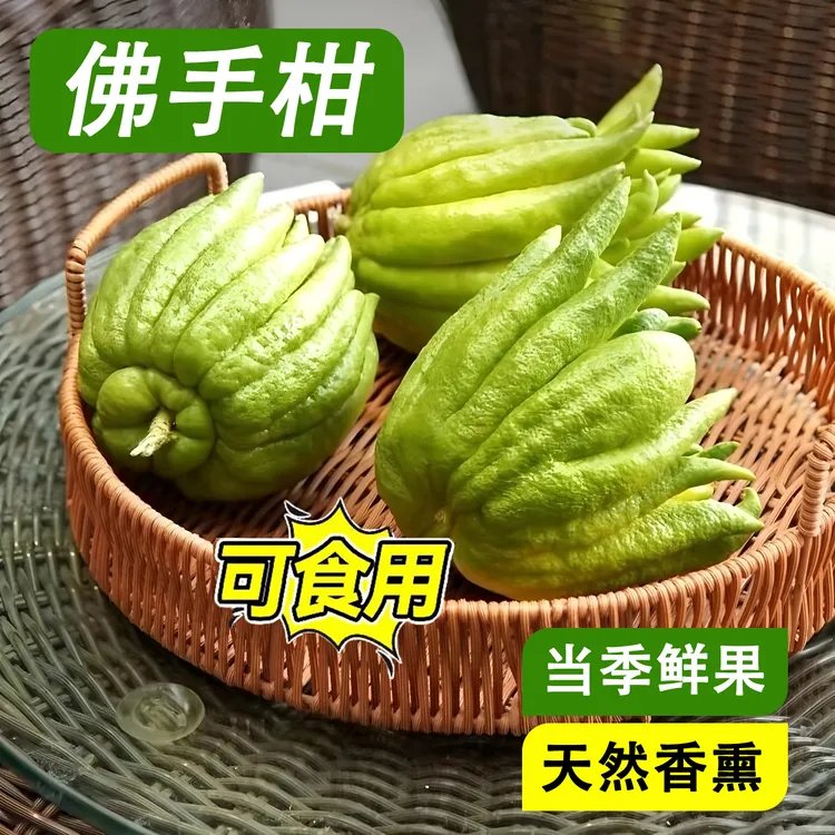 佛手柑鲜果水培植物新鲜不带枝现摘佛手室内水养天然香薰佛手柑