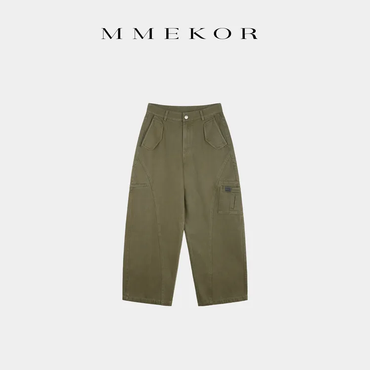 MMEKOR “海苔裤”2025新款秋款活力常青藤加绒牛仔裤 50129