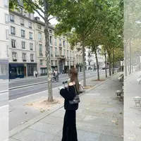 徐秋阳  绒开衩裙  秋冬新款百搭时尚休闲显瘦显白半身裙13658