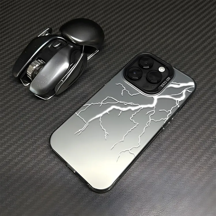 银色闪电适用苹果17promax壳iphone17pro防摔16个性15全包14创意