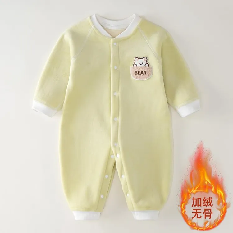 范哲萨婴儿衣服秋冬宝宝连体衣婴幼儿外出春装保暖加厚婴儿服男女