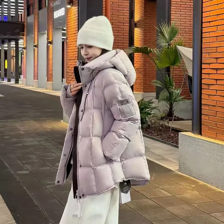 棉服服女连帽2025新款欧货时尚加厚宽松棉服冬季加厚连帽外套