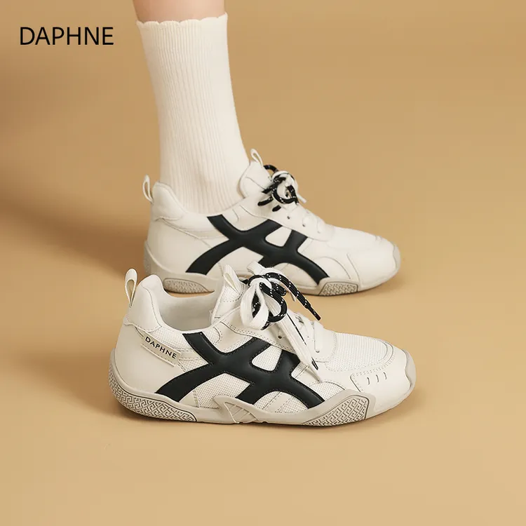 达芙妮德训鞋女2025秋季新款时尚休闲增高潮流阿甘鞋运动透气女鞋