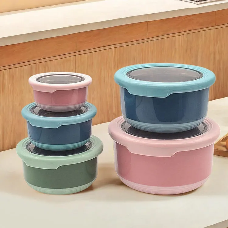 不锈钢保鲜盒带盖保温饭盒日用餐厨食物密封盒家用冰箱保鲜碗套装