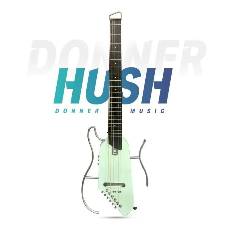 DONNER唐农轻音民谣吉他旅行便携 无头木吉他初学者静音效果HUSHI