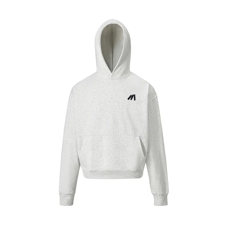 URS GGON廓形基础短宽连帽刺绣潮牌Boxy版型简约百搭卫衣男女同款