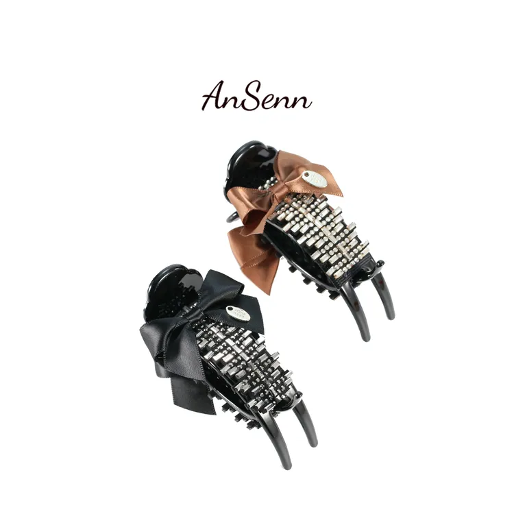 【小魏总珠宝】韩式抓夹-8cm（一个）蝴蝶结时尚优雅饰品百搭盘发竖夹