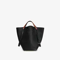 CaitinKaie轻奢----真皮女大容量水桶包1577通勤单肩托特包手提包