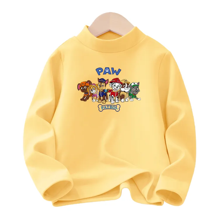 汪汪队儿童保暖男童打底衫秋冬保暖内搭秋衣半高领打底衫加厚上衣