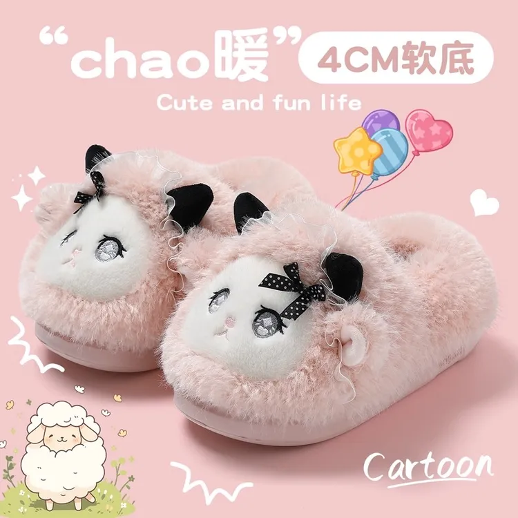 棉拖鞋女士冬季包跟室内家居厚底保暖防滑毛毛棉鞋2025新款女外穿