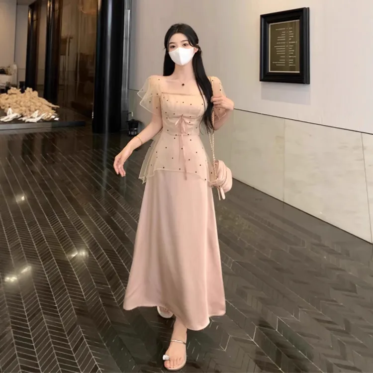 今年流行的漂亮裙子女装夏季法式感气质御姐小香风显瘦连衣裙长裙