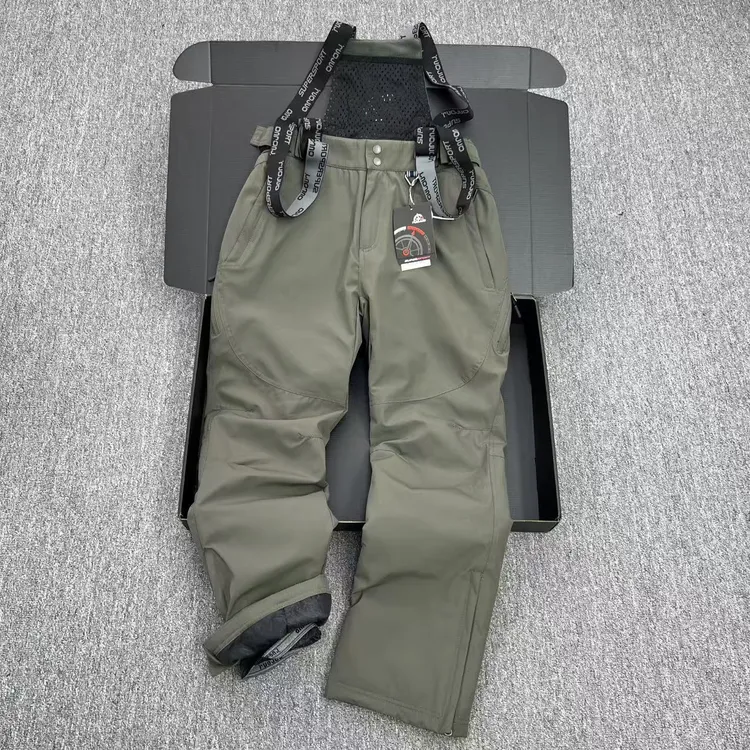 加拿大新款 专业户外滑雪裤 加棉加厚防雨雪冲锋裤 背带可拆卸