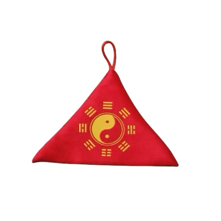 寓意平安三角袋手工刺绣挂件摆件内含纯自然香料手工精细方便携带