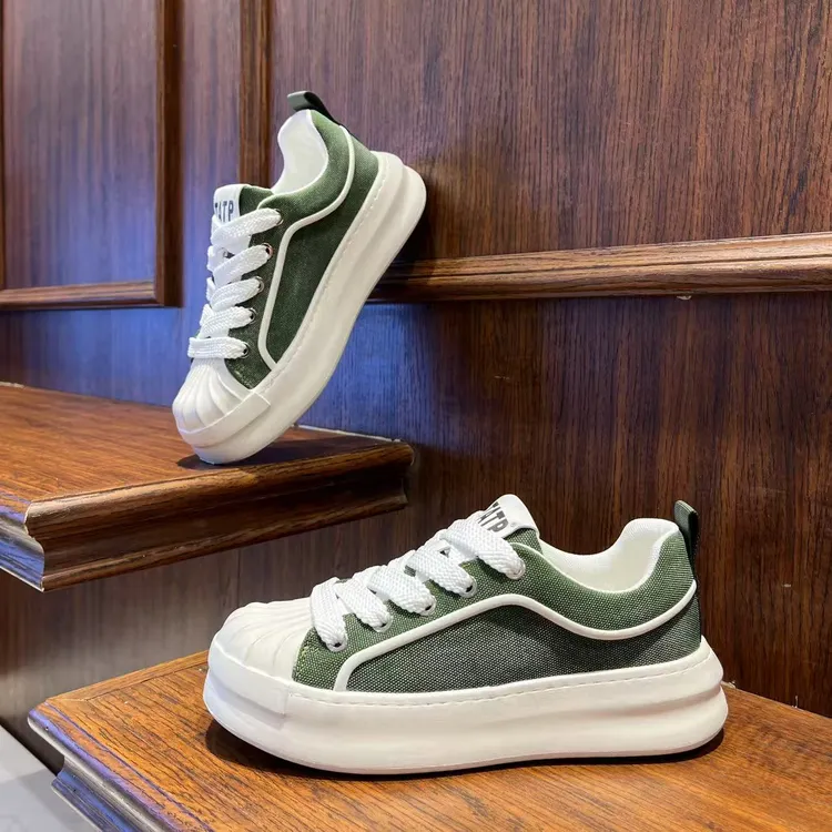 男鞋2025春季百搭素面擦色牛仔布休闲鞋低帮轻便系带舒适帆布鞋子
