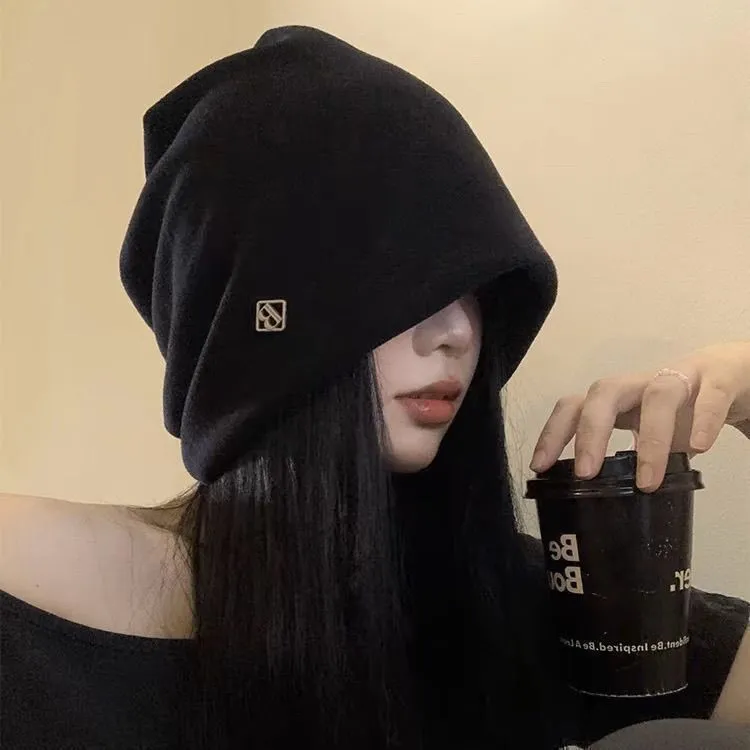 【慵懒堆堆帽子】大头围女秋冬季冷帽韩版新款显脸小时尚包头帽潮