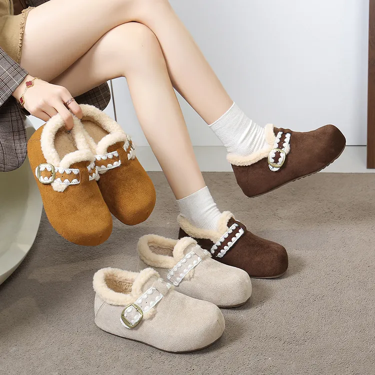 【现货+运费险】增高加绒勃肯鞋增高厚底日常棉鞋防滑复古ins