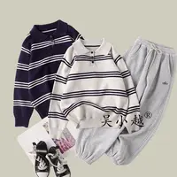 吴小越w1797儿童毛衣圆领百搭神器洋气秋冬新款男童原宿风文艺范