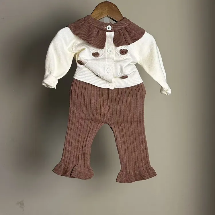 女婴儿童针织两件套女宝宝秋季新款衣服套装