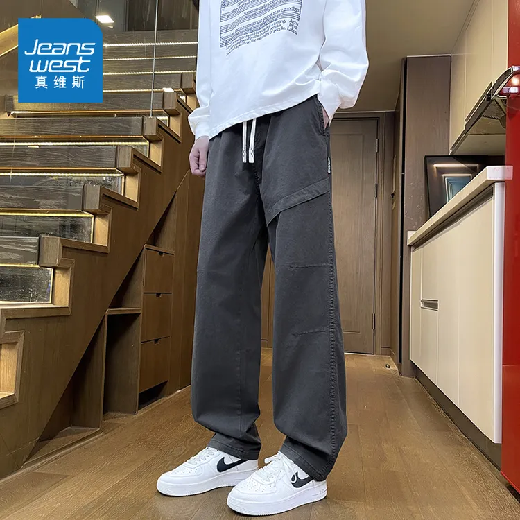 真维斯美式复古男款休闲裤秋季爆款宽松阔腿运动长裤子男2025新款