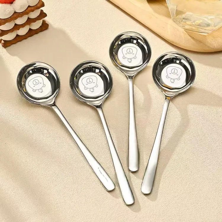 316不锈钢勺子食品级长柄加深汤匙家用个人专用调羹吃饭勺