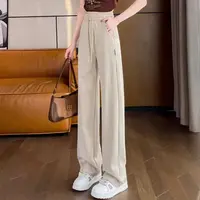 女士高腰垂感直筒窄版阔腿运动裤显瘦休闲