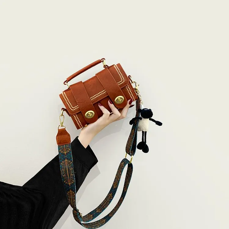 高级感小包包女2024新款春夏百搭小众手提波士顿包斜挎宽带枕头包