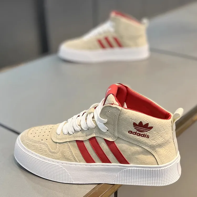 秋季高帮男鞋厚底增高大码休闲鞋舒适软底百搭运动鞋复古中邦潮鞋