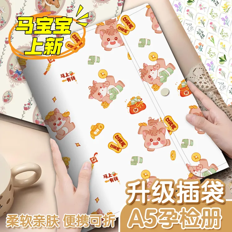 孕妈产检 A4A5小巧方便孕妇怀收纳册孕检报告单子文件夹孕期B超本