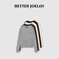 BETTER JOELAY-【舞动猫咪】时尚百搭简约T恤长袖潮流休闲风KH3583