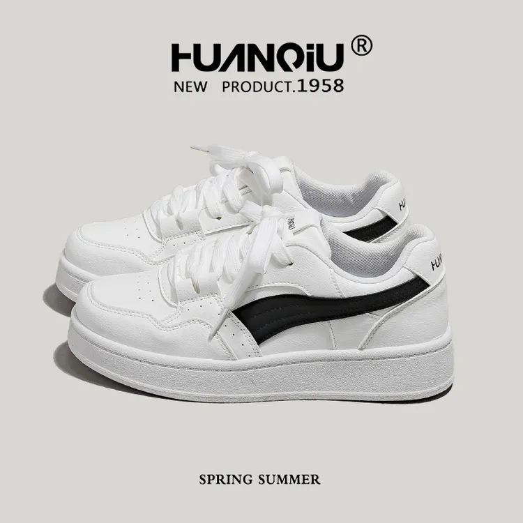 环球厚底百搭小白鞋2025新款时尚高颜值小众休闲鞋增高女鞋HC2619